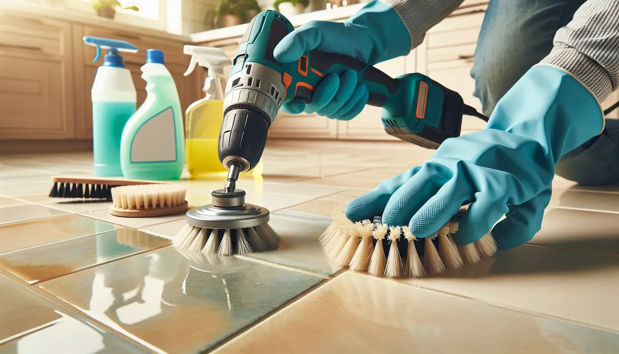 Sådan rengør du fuger med boremaskine og børste