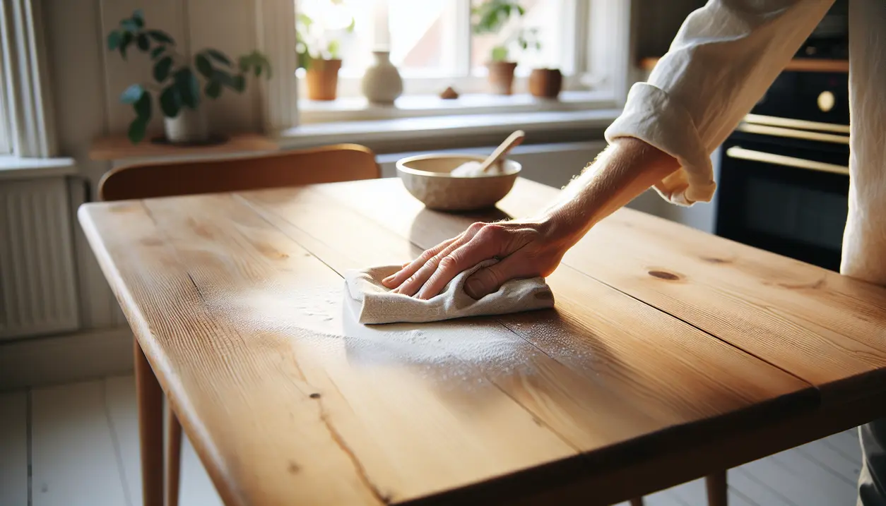 Sådan fjerner du nemt og sikkert fedtpletter fra træborde