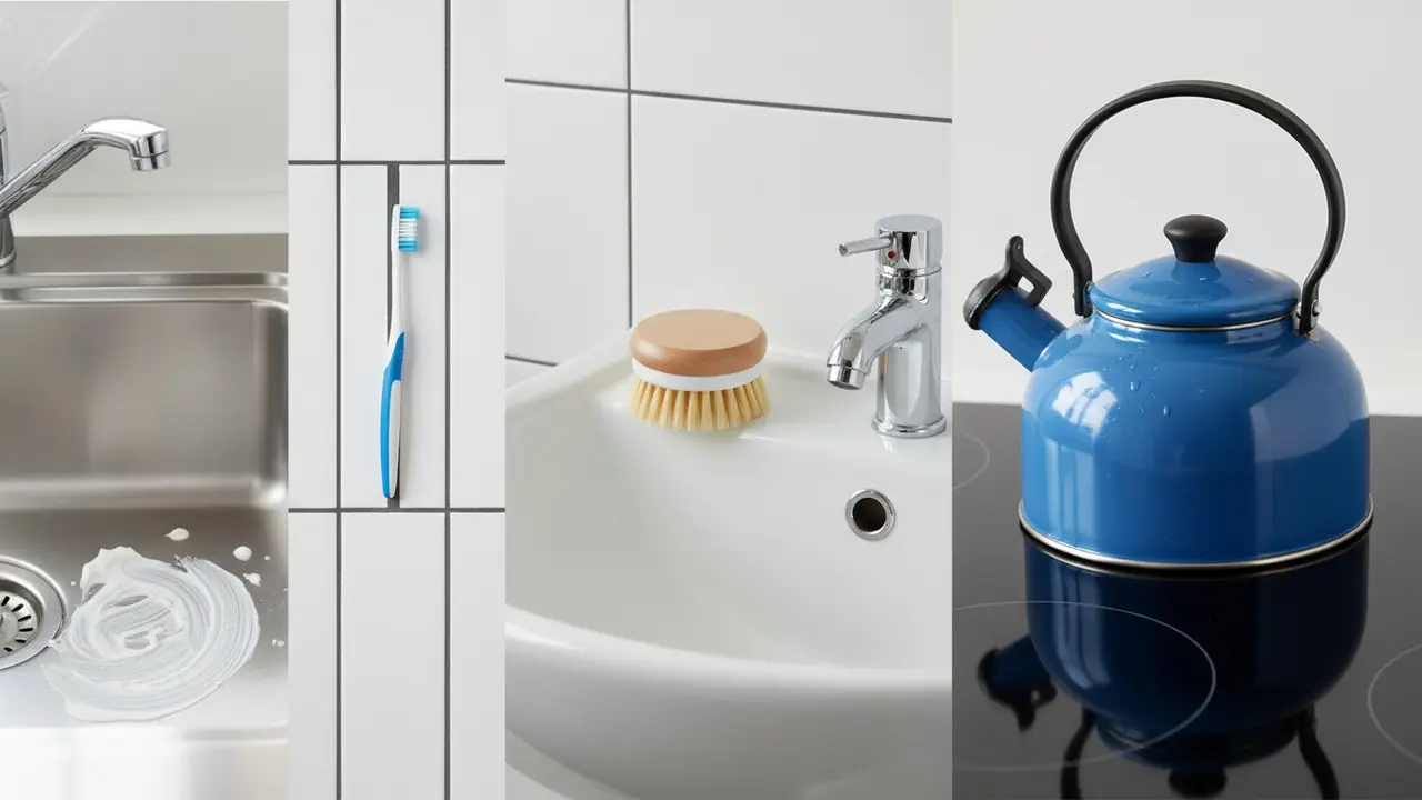 Rustfrit stål, keramiske fliser, porcelæn og emalje klar til rengøring