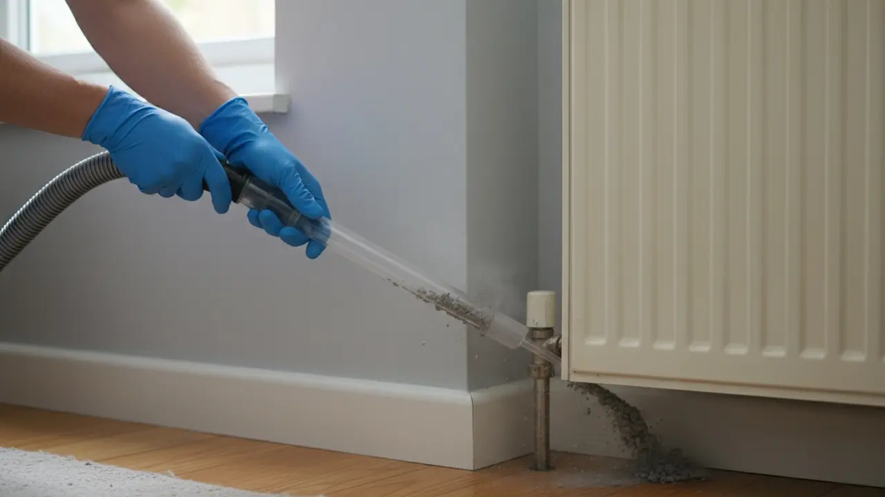 Støvsugermundstykke når ind bag radiatoren og suger støv væk fra væggen.