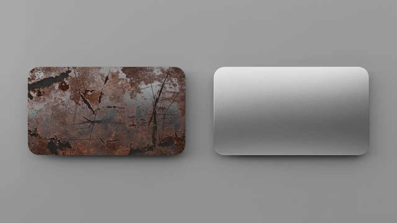 Sammenligning af rustent stålpane l og rent aluminiumpanel