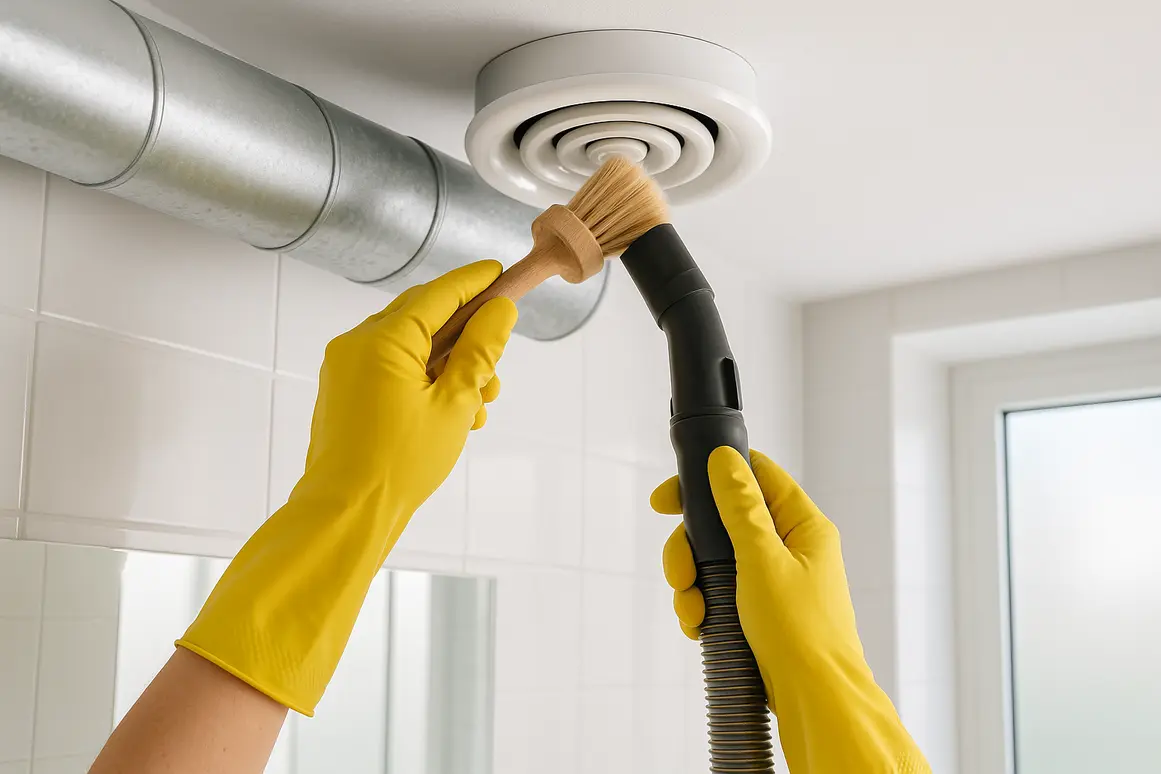 Hvordan renser man ventilationen på et badeværelse?